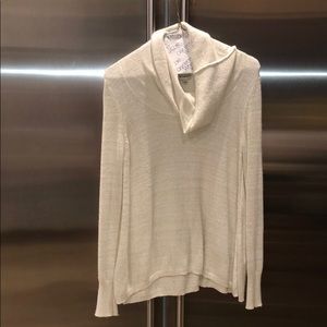 CREMIEUX CREAM COWL NECK SWEATER/ TOP